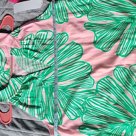 Lilly Pulitzer Pink and Green Leaf Print Dress NWT - Picture 6 of 9